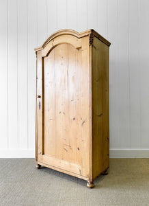 A Pine Wardrobe or Linen Press c1890