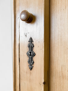 A Pine Wardrobe or Linen Press c1890