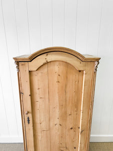 A Pine Wardrobe or Linen Press c1890