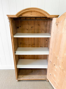 A Pine Wardrobe or Linen Press c1890