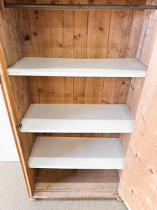 A Pine Wardrobe or Linen Press c1890