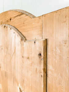 A Pine Wardrobe or Linen Press c1890