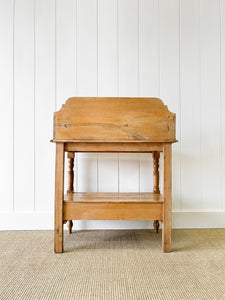 An English Country Pine Galleried Washstand or Console c1860