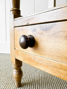 An English Country Pine Galleried Washstand or Console c1860