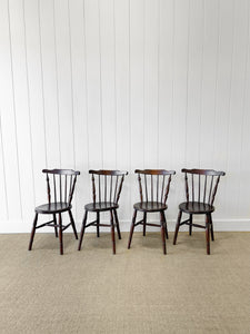 A Set of 4 Victorian Penny Seat Chairs