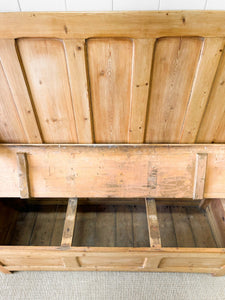 An Antique English 19th Century Pine Settle