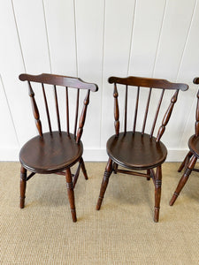 A Set of 4 Victorian Penny Seat Chairs