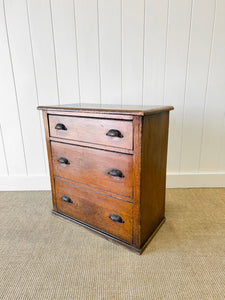 An Antique English Pine Chest of Drawers Dresser c1890