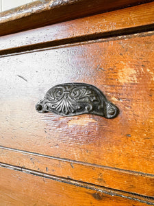 An Antique English Pine Chest of Drawers Dresser c1890