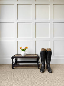 An English Small Bench with Rush Seat