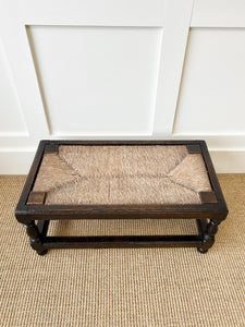 An English Small Bench with Rush Seat