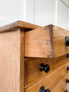 An English Pine Tabletop Chest of Drawers or Bank of Drawers Collectors Cabinet c1890