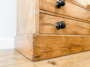 An English Pine Tabletop Chest of Drawers or Bank of Drawers Collectors Cabinet c1890