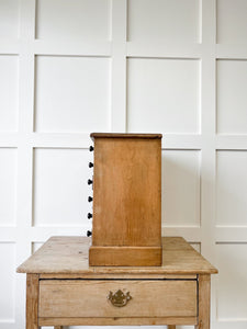 An English Pine Tabletop Chest of Drawers or Bank of Drawers Collectors Cabinet c1890