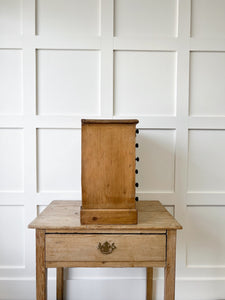 An English Pine Tabletop Chest of Drawers or Bank of Drawers Collectors Cabinet c1890