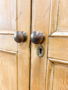 An Antique English Pine Pantry Cupboard
