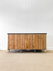 An Antique English Pine Painted Sideboard c1890