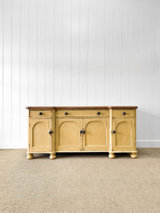 An Antique English Pine Painted Sideboard c1890