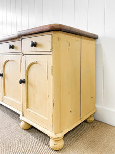 An Antique English Pine Painted Sideboard c1890