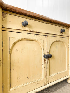 An Antique English Pine Painted Sideboard c1890