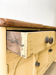 An Antique English Pine Painted Sideboard c1890