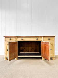 An Antique English Pine Painted Sideboard c1890