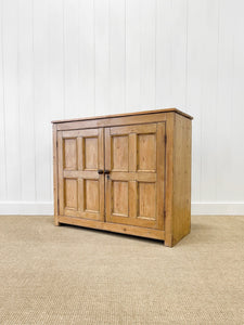 An Antique English Pine Pantry Cupboard