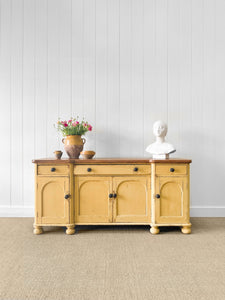 An Antique English Pine Painted Sideboard c1890
