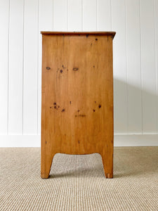 An Antique English Pine Chest of Drawers Dresser c1890