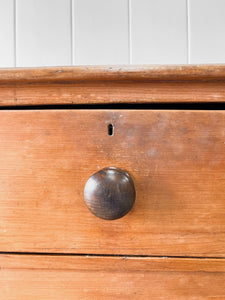 An Antique English Pine Chest of Drawers Dresser c1890