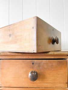 An Antique English Pine Chest of Drawers Dresser c1890