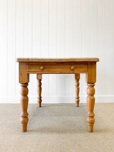 An English Country Pine Vintage 4' Dining Table