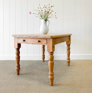 An English Country Pine Vintage 4 Dining Table