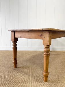 English Country Waxed Pine 6ft Dining Table