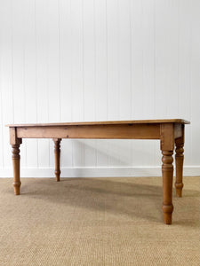English Country Waxed Pine 6ft Dining Table