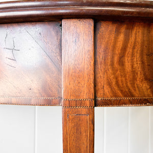 Antique English Georgian Mahogany Demi Lune Side Table c1800