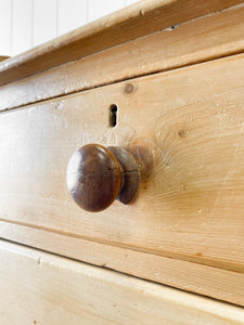 An Antique English Pine Chest of Drawers Dresser c1890