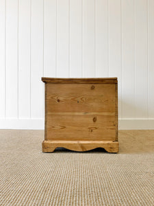 An English Pine Blanket Box or Toy Box Early 19th Century