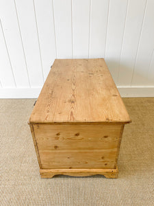 An English Pine Blanket Box or Toy Box Early 19th Century