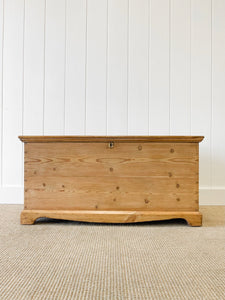 An English Pine Blanket Box or Toy Box Early 19th Century