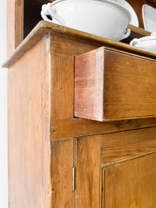 A Very Large Pine Welsh Dresser or Cupboard with Dog Kennel Center