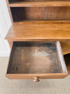 A Very Large Pine Welsh Dresser or Cupboard with Dog Kennel Center