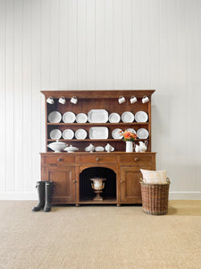 A Very Large Pine Welsh Dresser or Cupboard with Dog Kennel Center