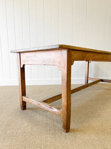 A Rustic English Almost 7ft Dining Harvest Table