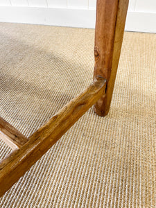 A Rustic English Almost 7ft Dining Harvest Table