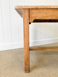 A Rustic English Almost 7ft Dining Harvest Table