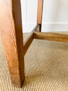 A Rustic English Almost 7ft Dining Harvest Table