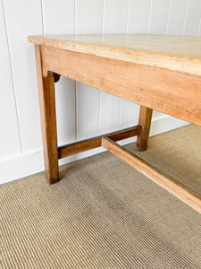 A Rustic English Almost 7ft Dining Harvest Table