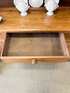 A Very Large Pine Welsh Dresser or Cupboard with Dog Kennel Center