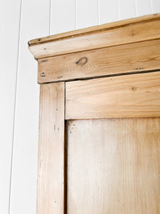 A Large 19th Century English Pine Linen Press Cupboard